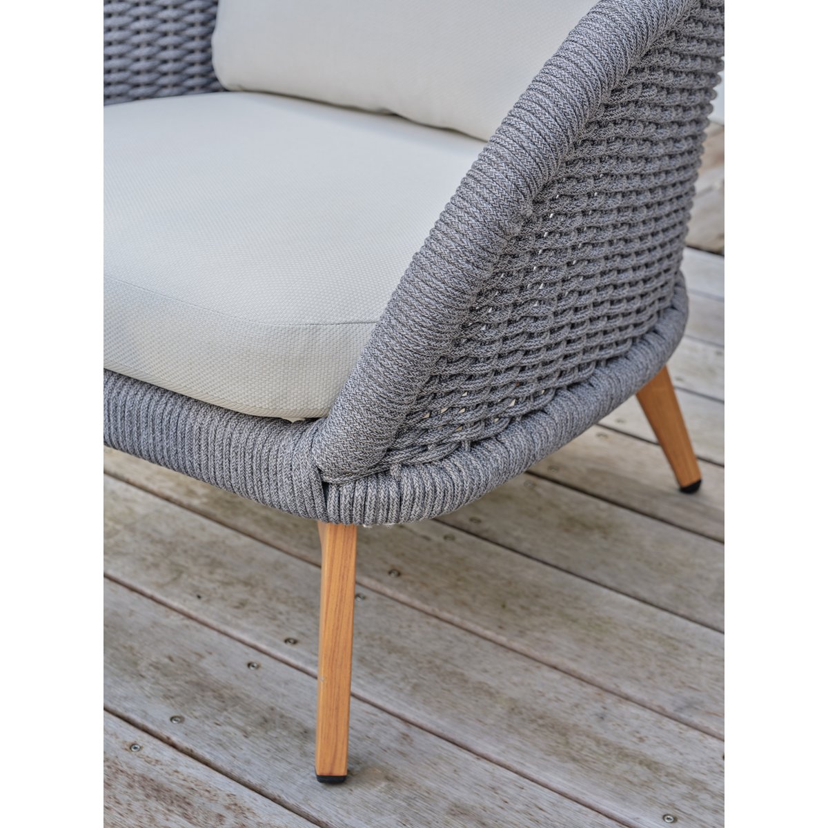Salon de jardin bas 5 places - MYNTA marron, REMARQUABLE
