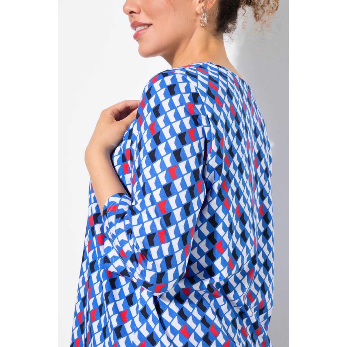 T-shirt long imprimé marine, ULLA POPKEN