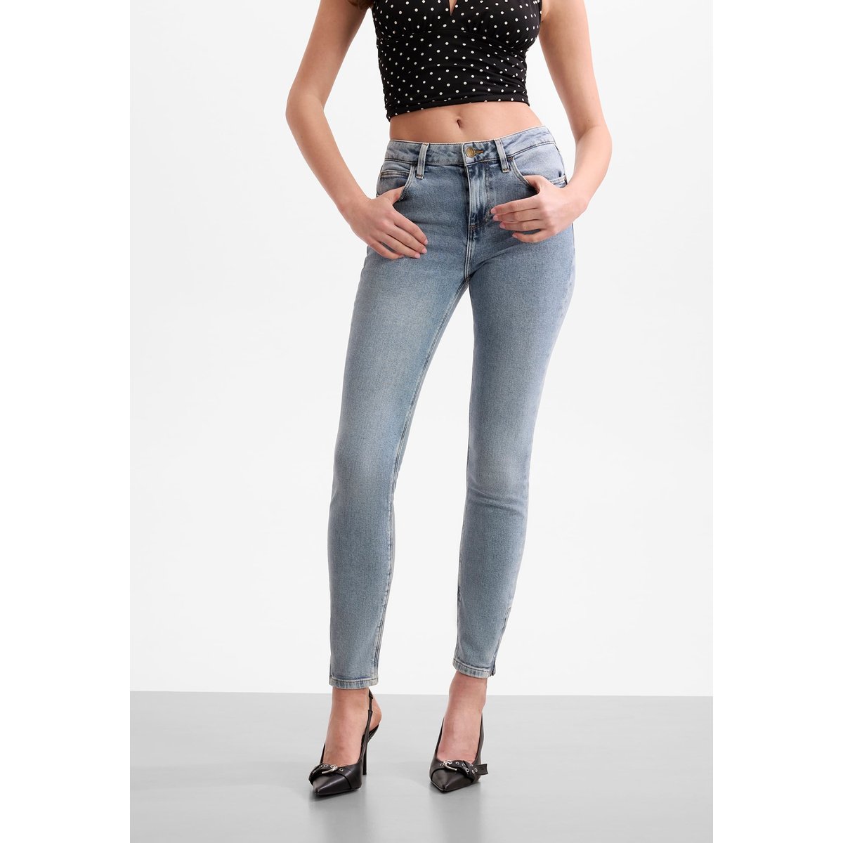 Jean Skinny bleu clair, GUESS