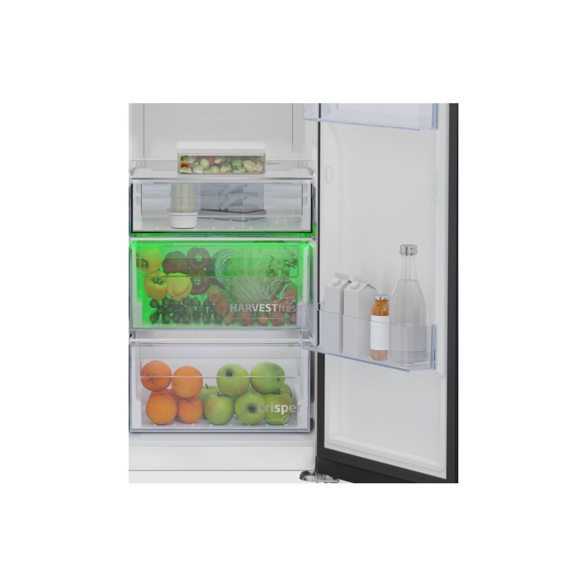 Réfrigérateur Américain GN163241DXBRN noir, BEKO
