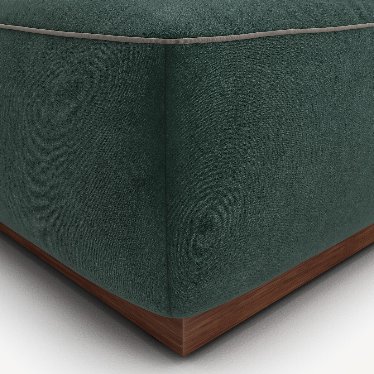 Demi-canapé droit en velours, JACOPO vert tsar, AM.PM