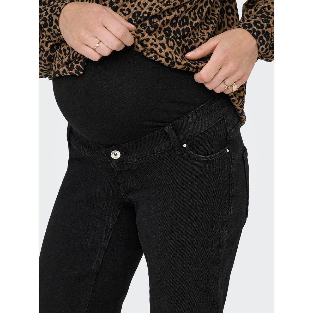 Jean Coupe Droite washed black, ONLY