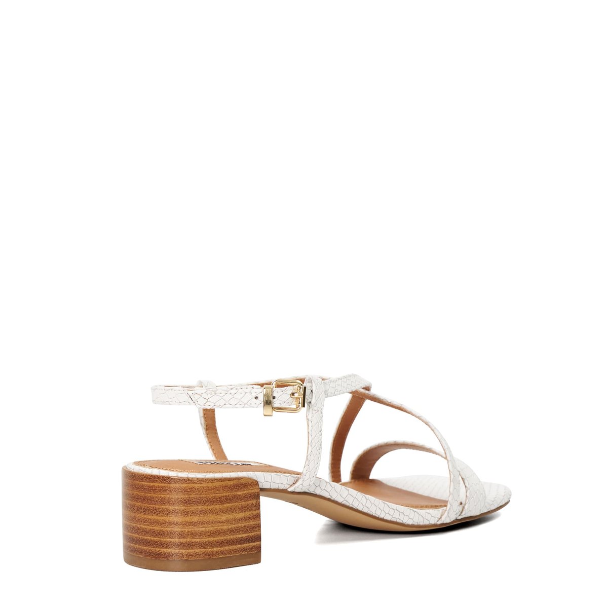 Sandales à petits talons carrés - JASKELL white-leather, DUNE LONDON