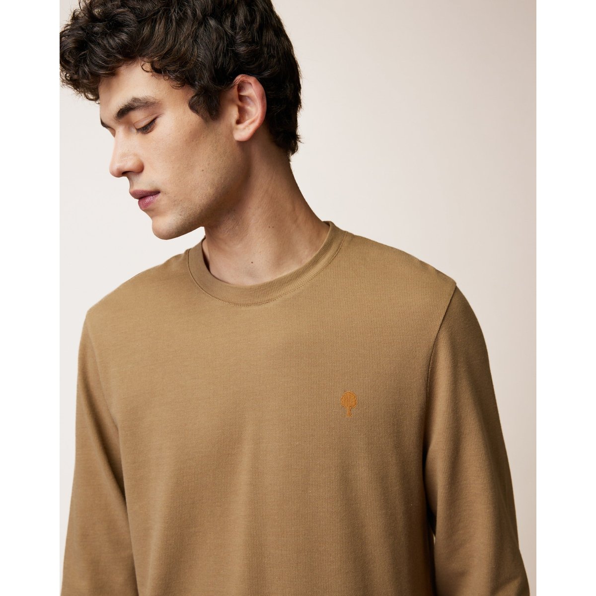 T-shirt en maille camel, FAGUO