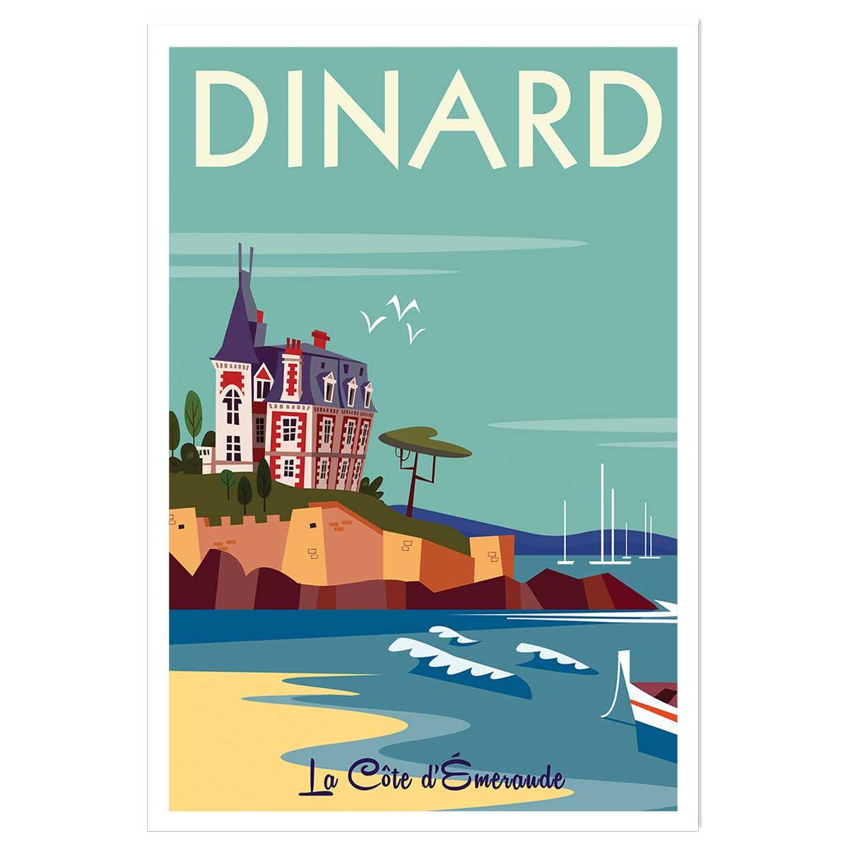 Affiche voyage à dinard affiche seule, HEXOA