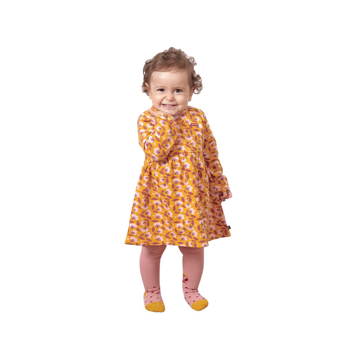 Robe collant ivana molleton manches longues bebe blanc, SUCRE D'ORGE