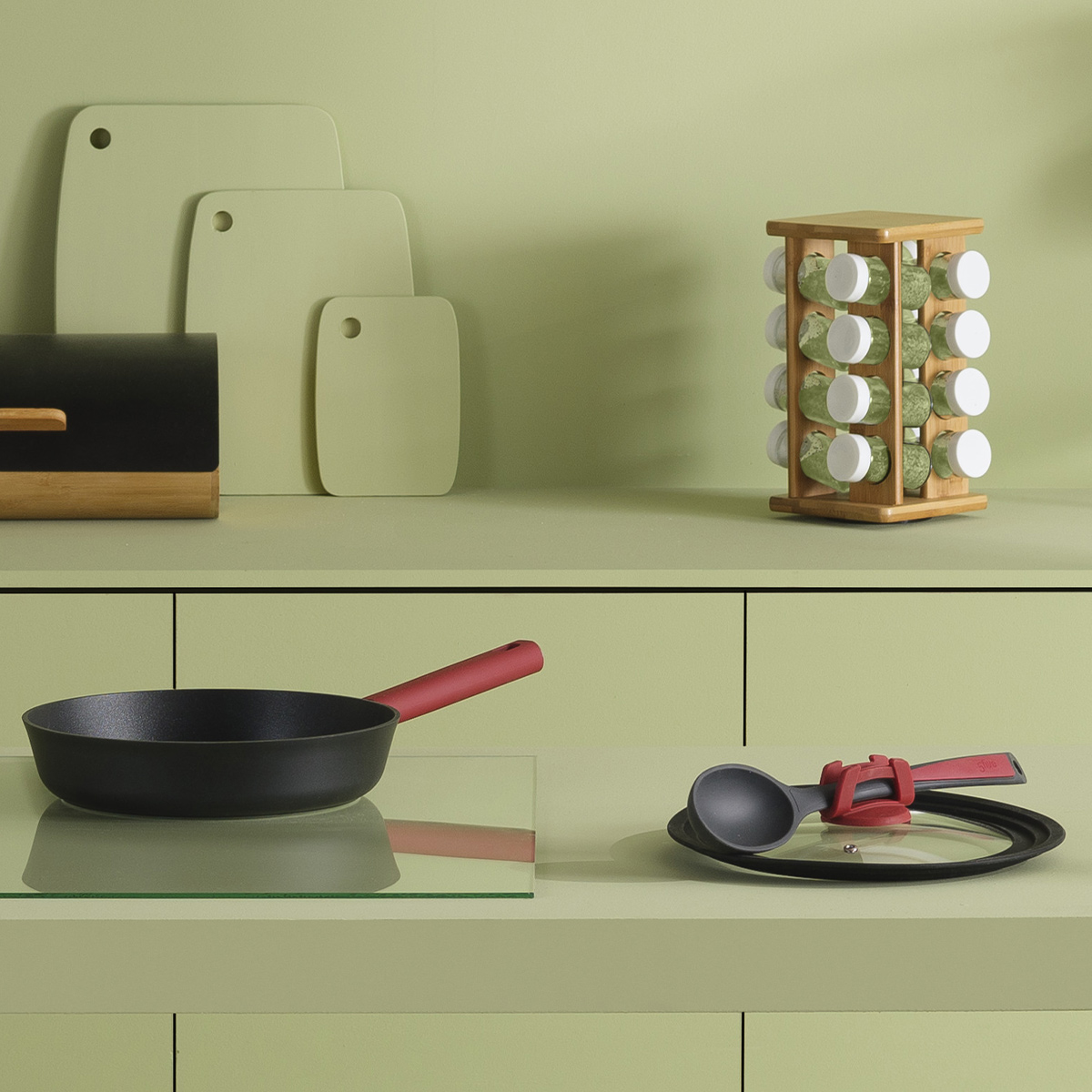 Cuillère en silicone SILITOP gris, 5FIVE SIMPLY SMART