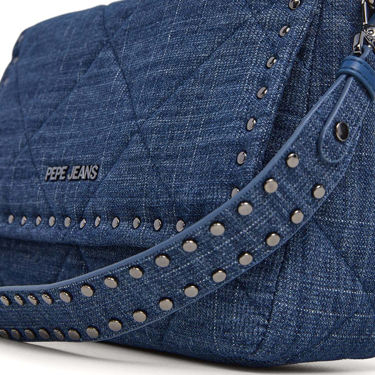 Sac Bandoulière À Rabat bleu indigo clair, PEPE JEANS