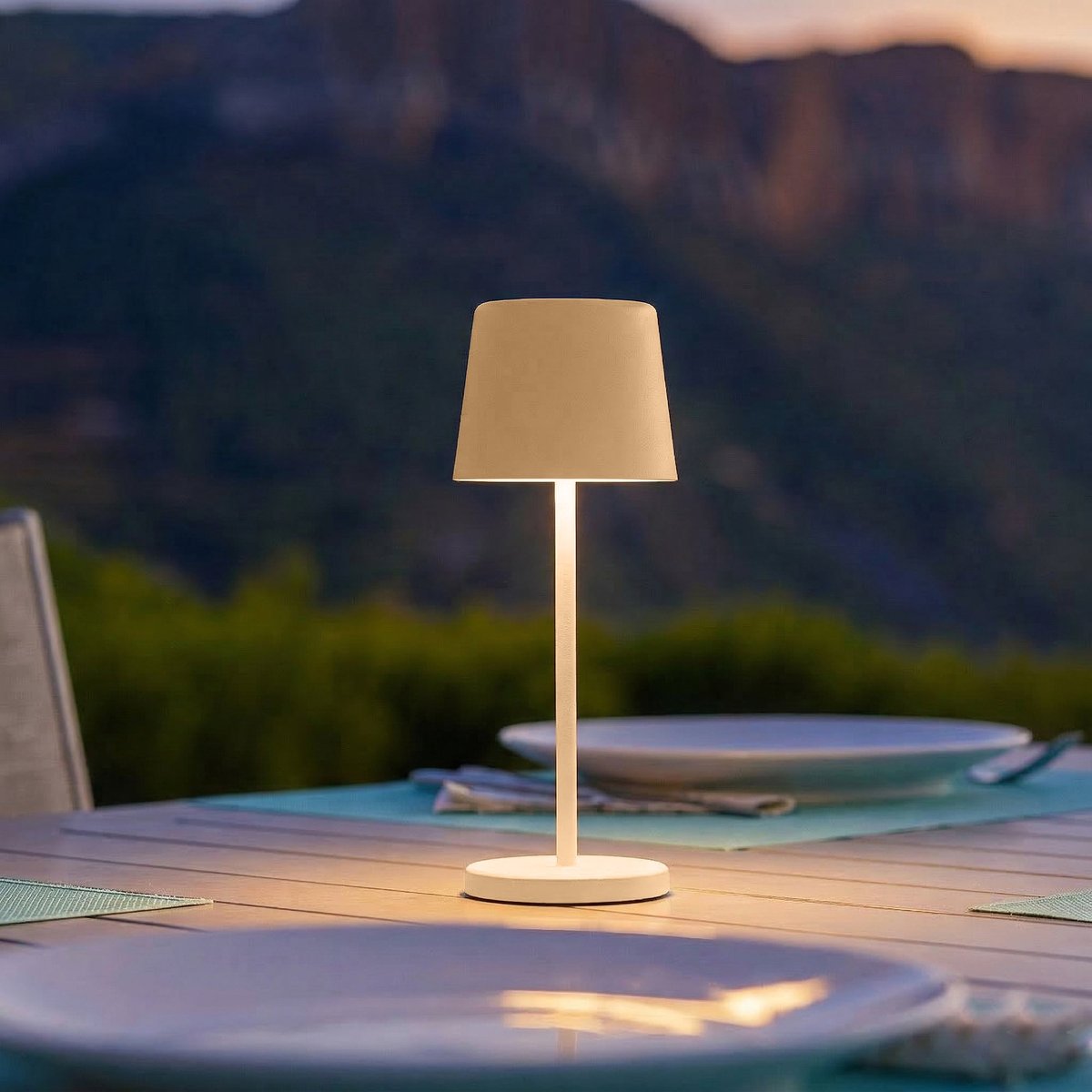 Lampe de table sans fil KELLY MINI beige, LUMISKY