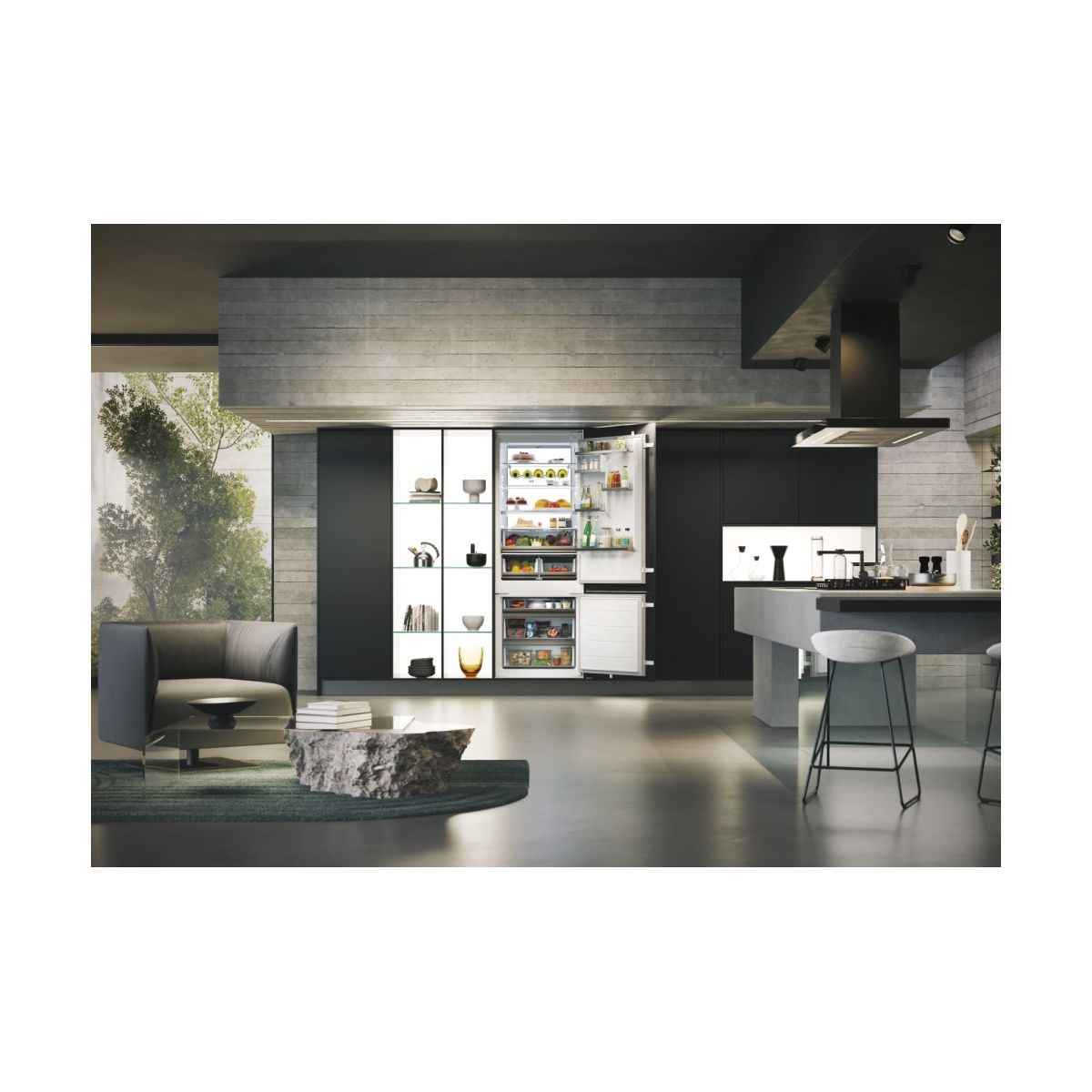 Réfrigérateur combiné encastrable HBW7719C couleur unique, HAIER