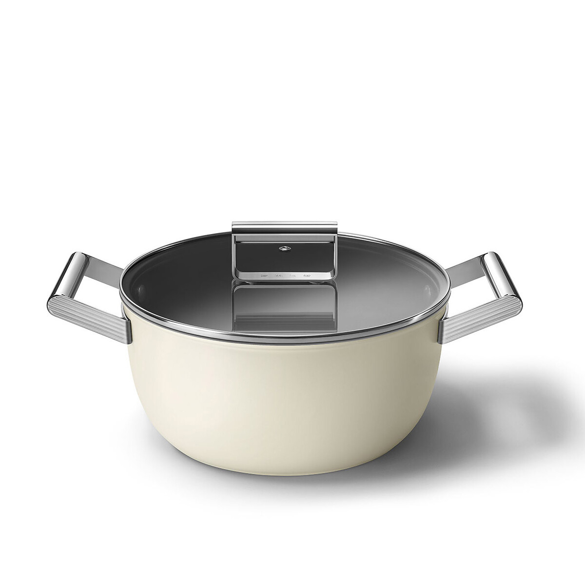 Caçarola antiaderente 24 cm, SMEG creme, SMEG