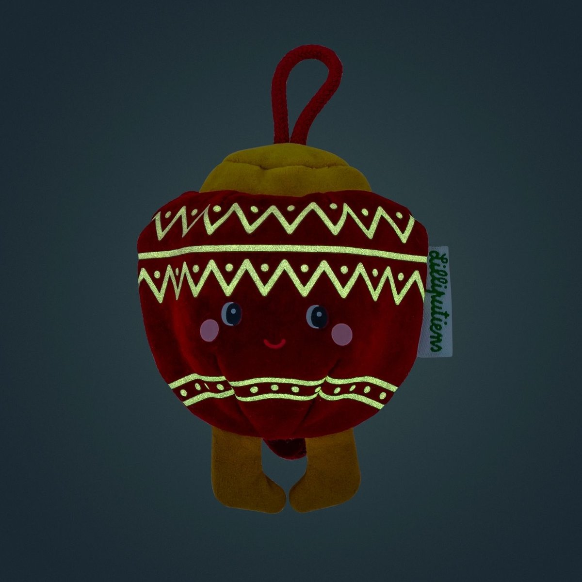 Lutin de Noël à suspendre rouge, jaune, blanc, LILLIPUTIENS