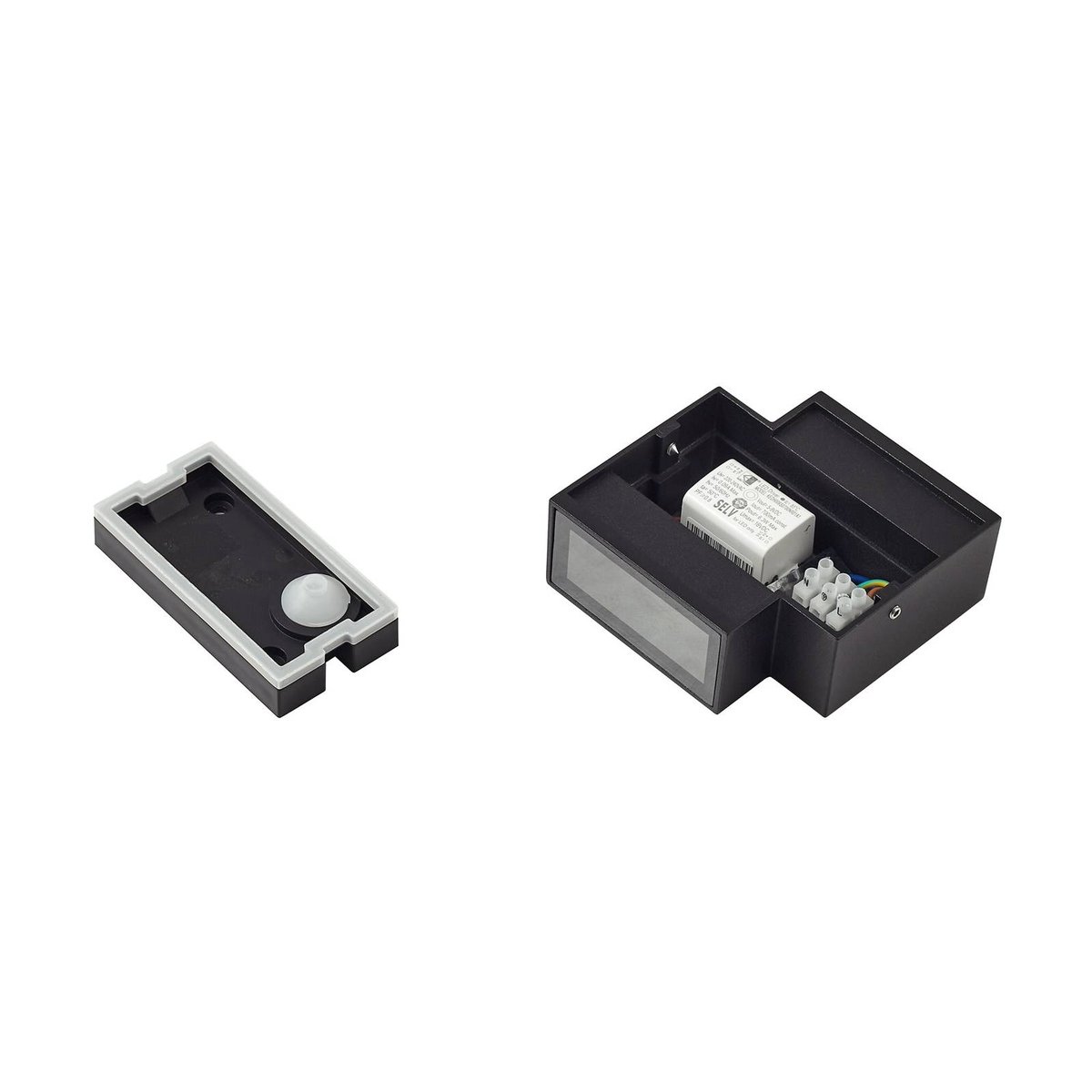 Applique extérieure en aluminium moderneLED noir, LINDBY