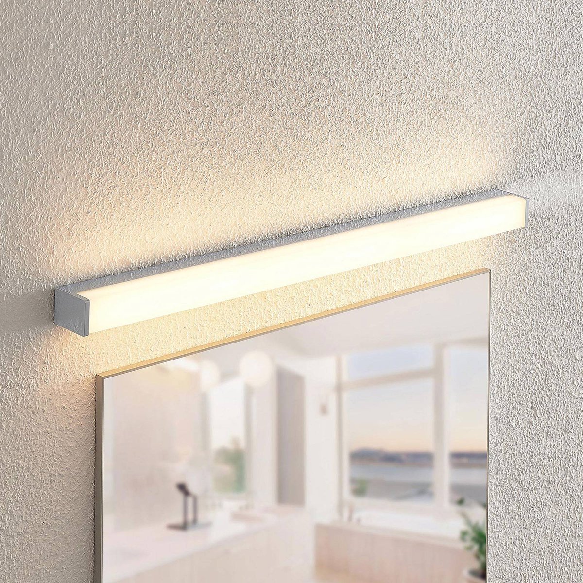 Applique en aluminium moderneLED, Klea blanc, chrome, LINDBY
