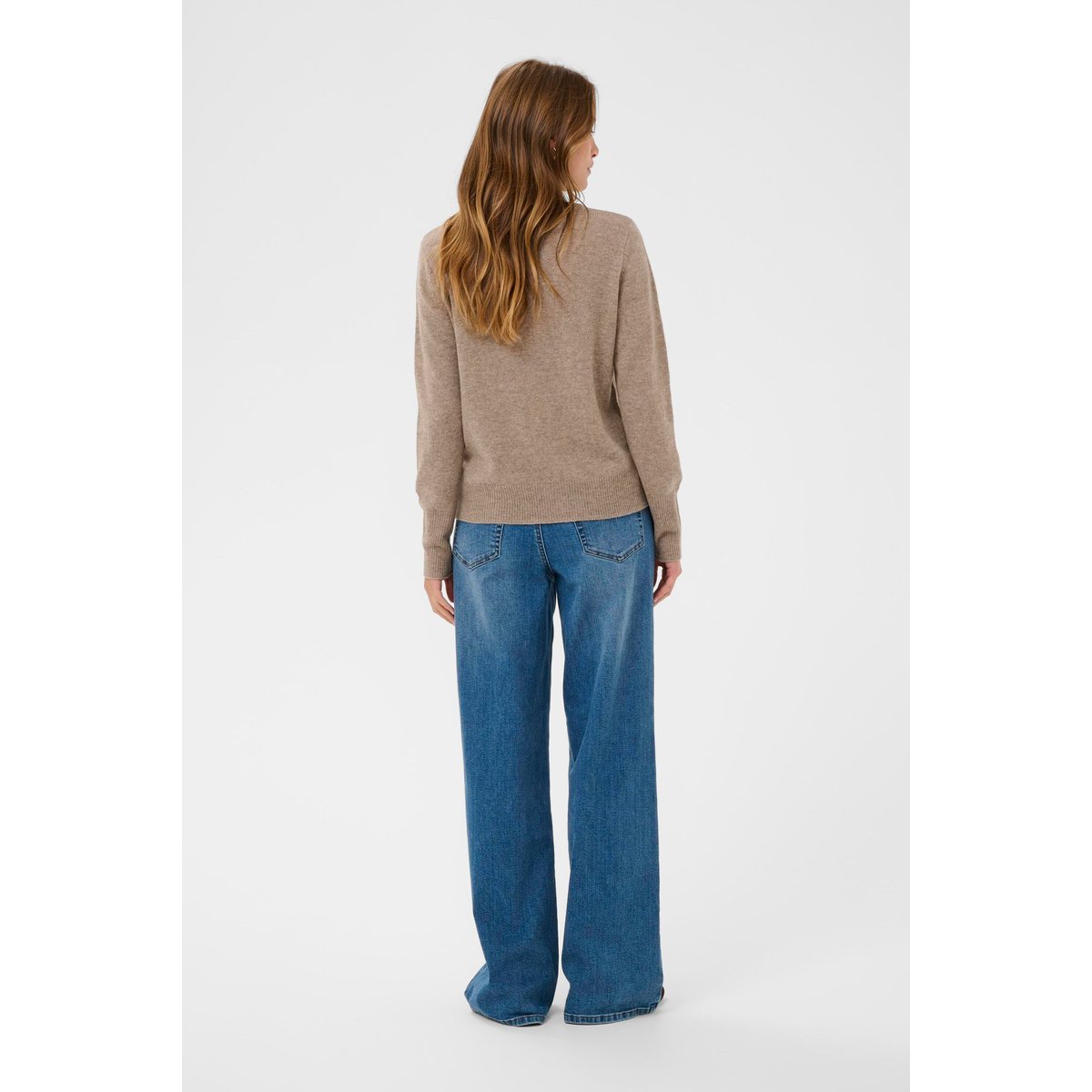 Pullover tricoté marron black coffee melange, KAFFE