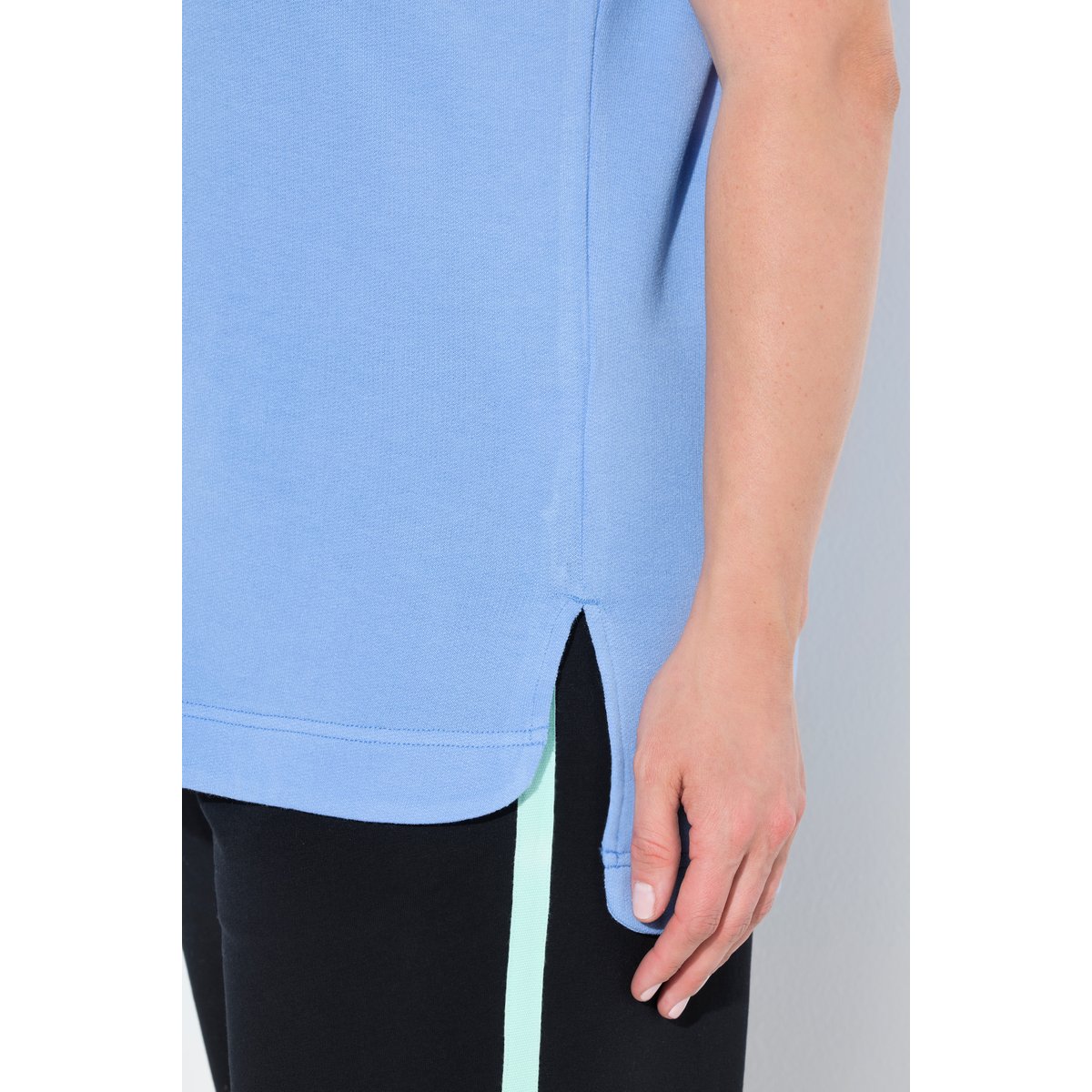 Sweat-shirt technique à capuche bleu clair, ULLA POPKEN