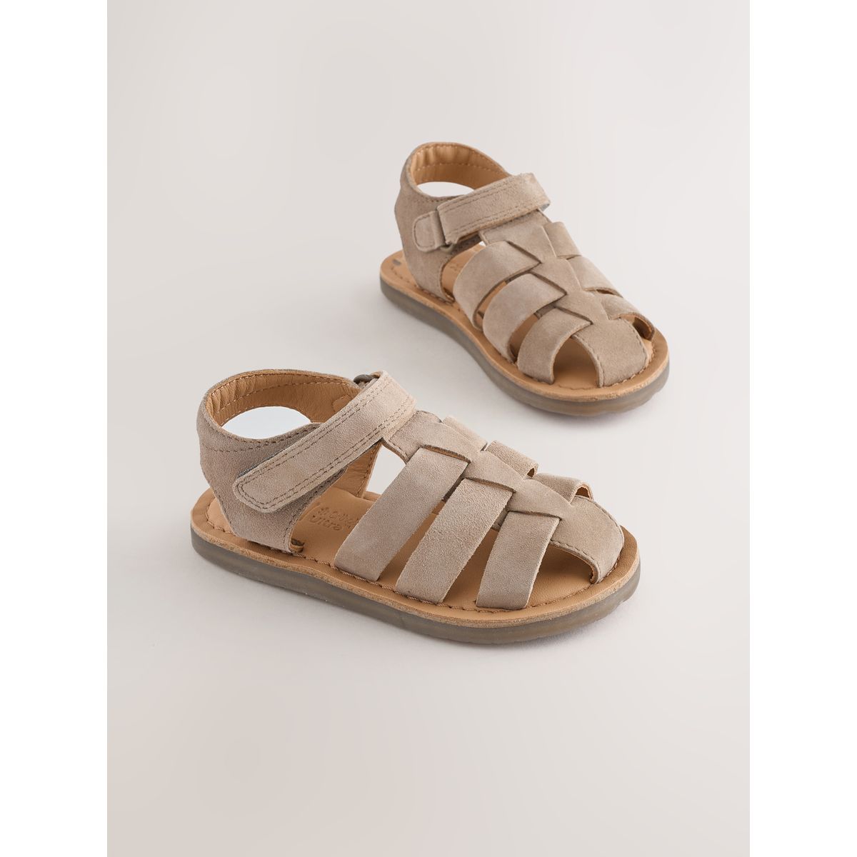 Sandales en cuir style pêcheur naturel, NEXT