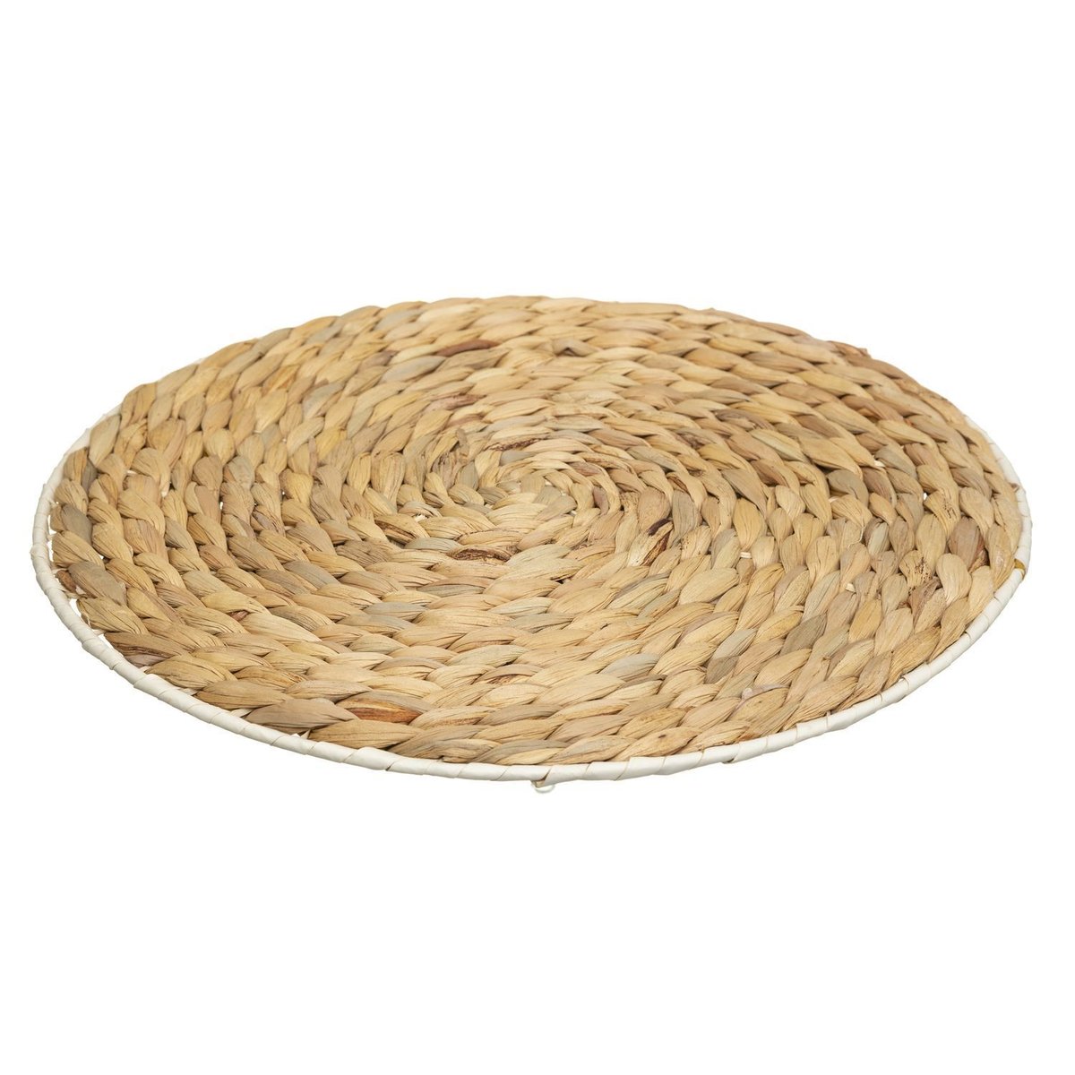 Lot de 2 sets de table en jacinthe d'eau MOOD beige, TOILINUX