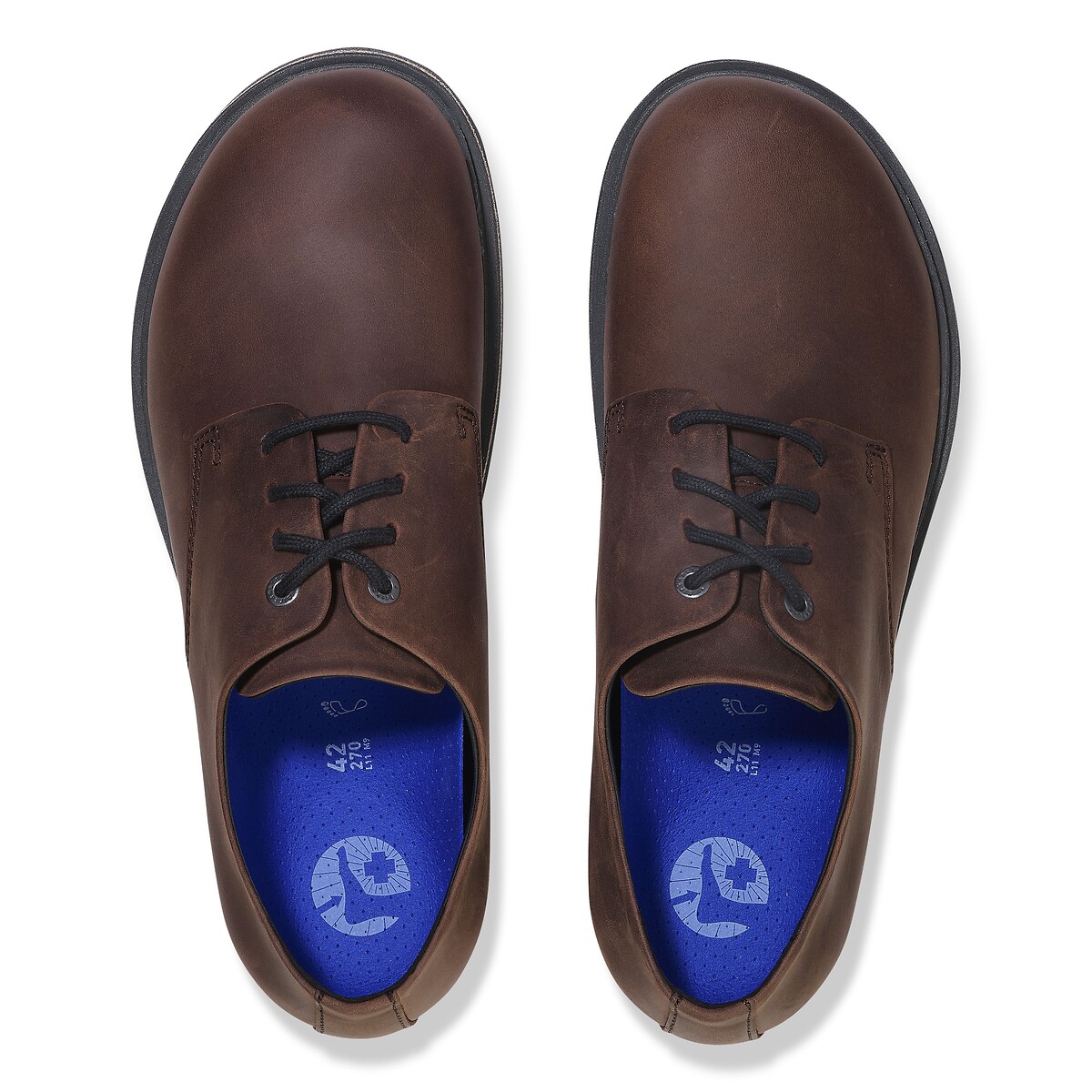Derbies en cuir HIGHWOOD LACE LOW marron, BIRKENSTOCK