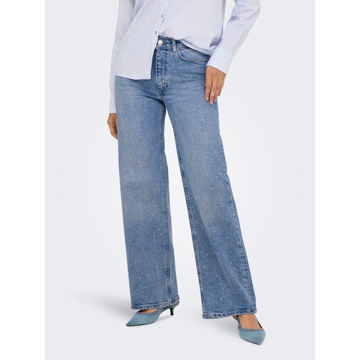 Jean À Jambe Large medium blue denim, ONLY