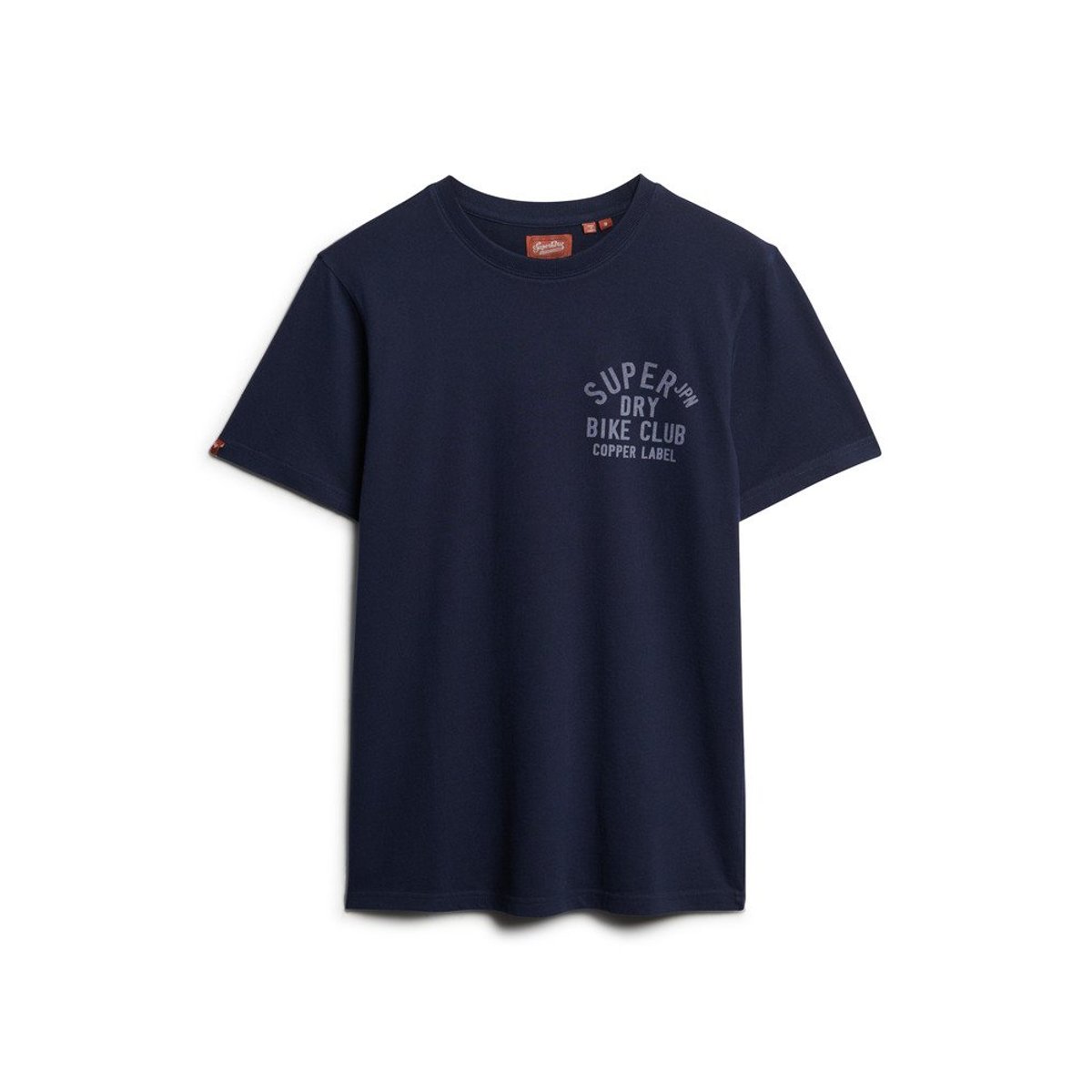 T-shirt à motif Copper Label sur la poitrine bleu marine chiné, SUPERDRY