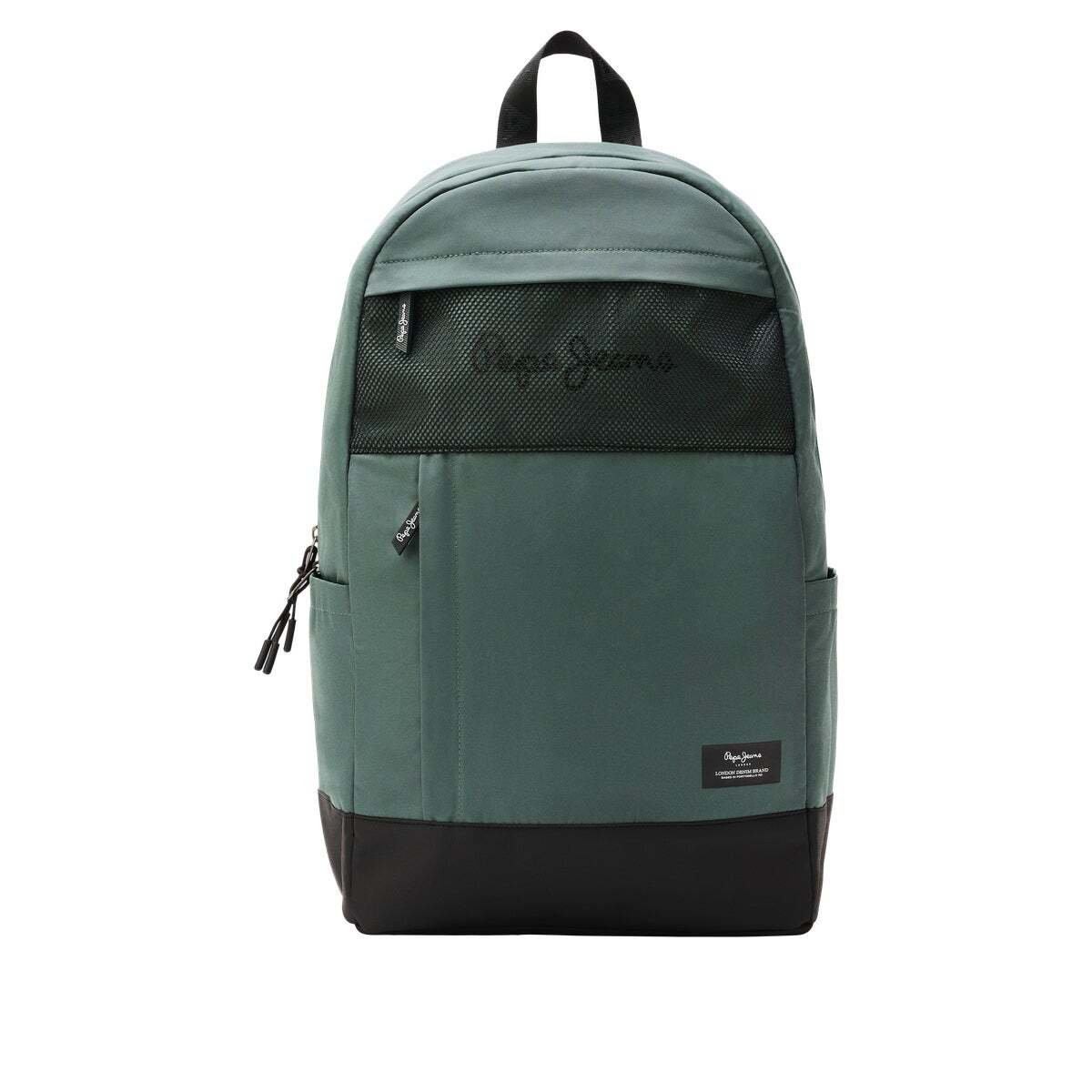 Sac À Dos Pour Ordinateur Portable Avec Fermeture Éclair vert coulée, PEPE JEANS