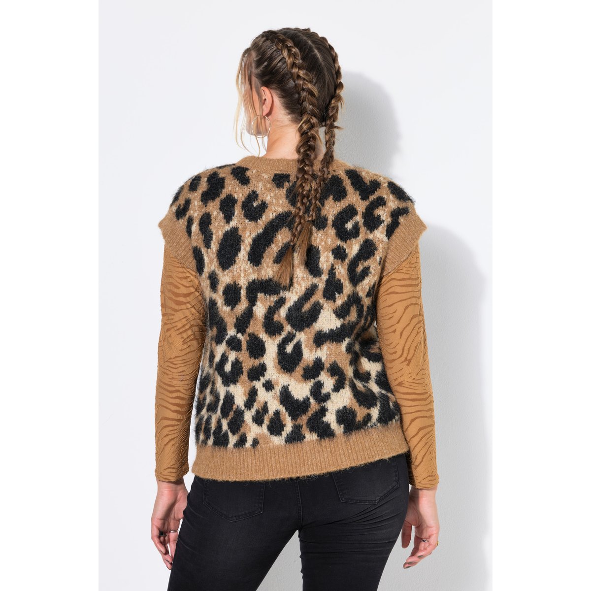 Pull sans manches, coupe Boxy Shape chameau, STUDIO UNTOLD