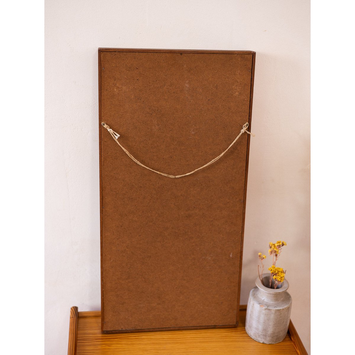 Grand miroir en bois Igor N°1153 - Bon état bois foncé, DEBONGOUT