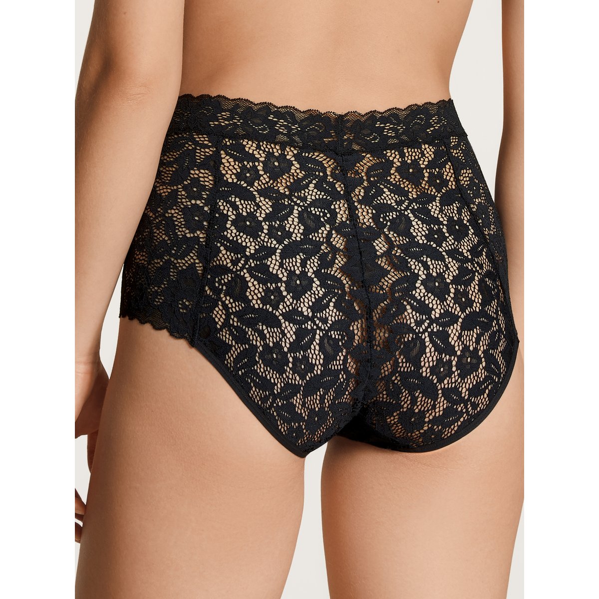 Culotte Coton NATURAL COMFORT LACE noir, CALIDA