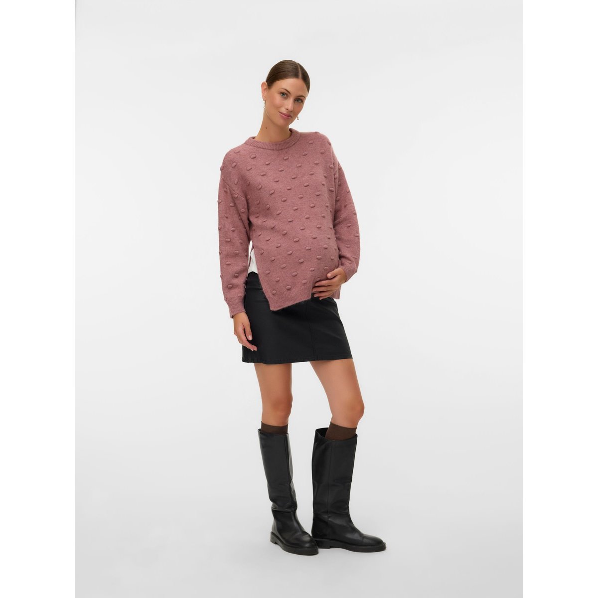 Pull En Maille nostalgia rose, MAMA LICIOUS