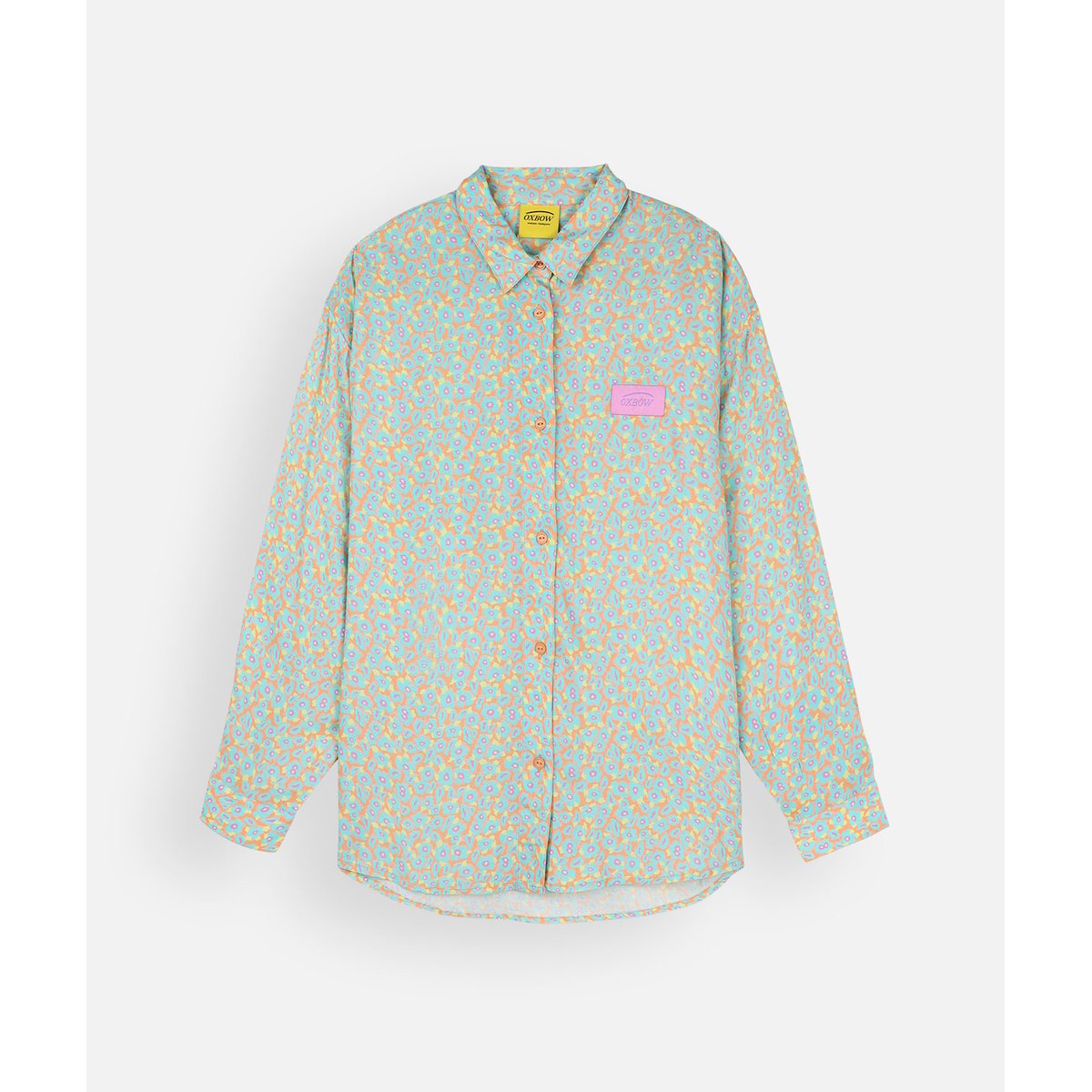 Chemise fluide imprimée SAUDADE corail, OXBOW