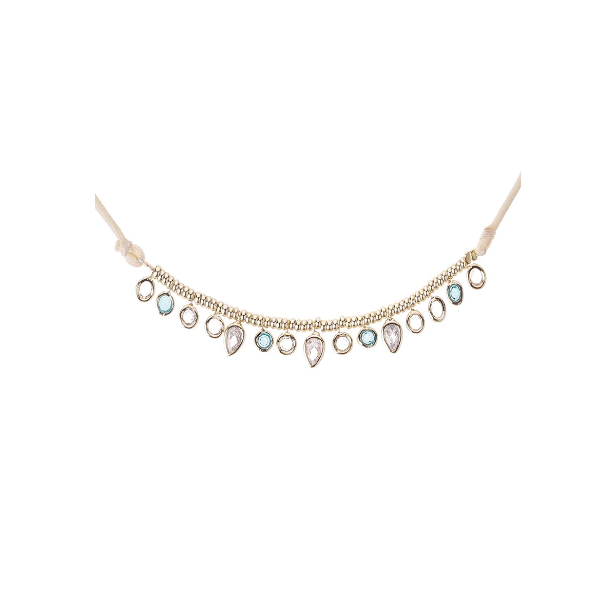 Collier cordon avec pampilles gouttes VIKRAM blanc, HIPANEMA