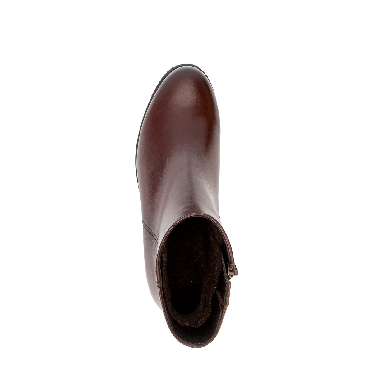 Bottines en cuir à talon compensé cognac, GABOR
