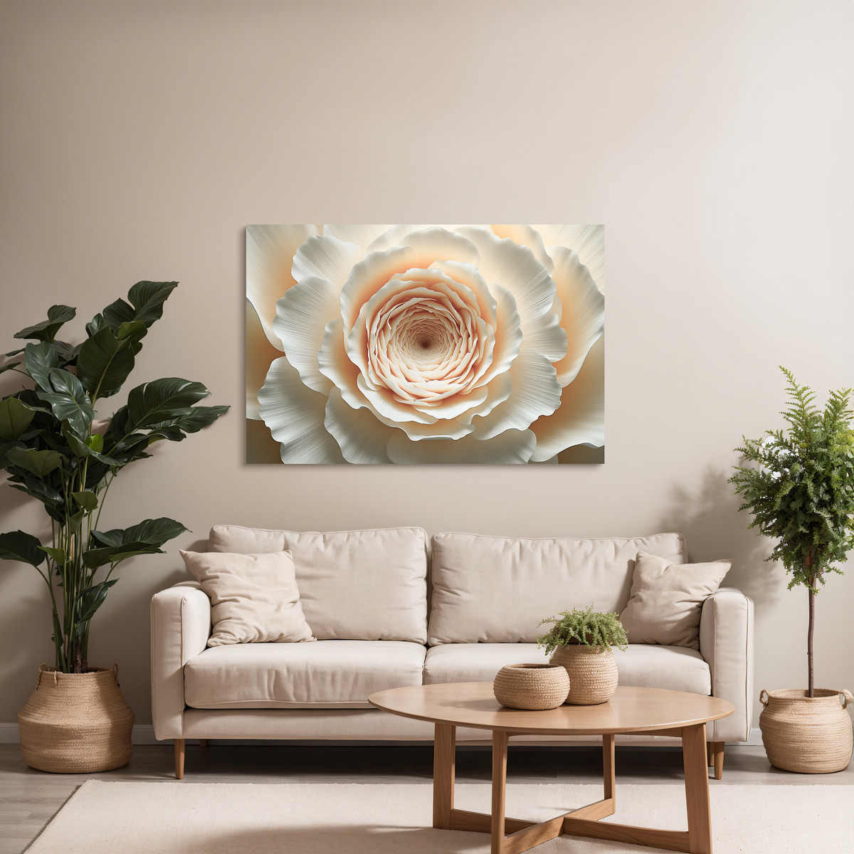 Tableau Sur Verre Synthétique Coeur De Fleur Illuminé FLEUR tableau en verre synthétique, CEANOTHE