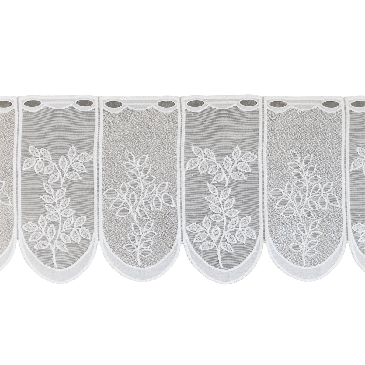Brise bise motif feuillage - QABANE blanc, HOME MAISON
