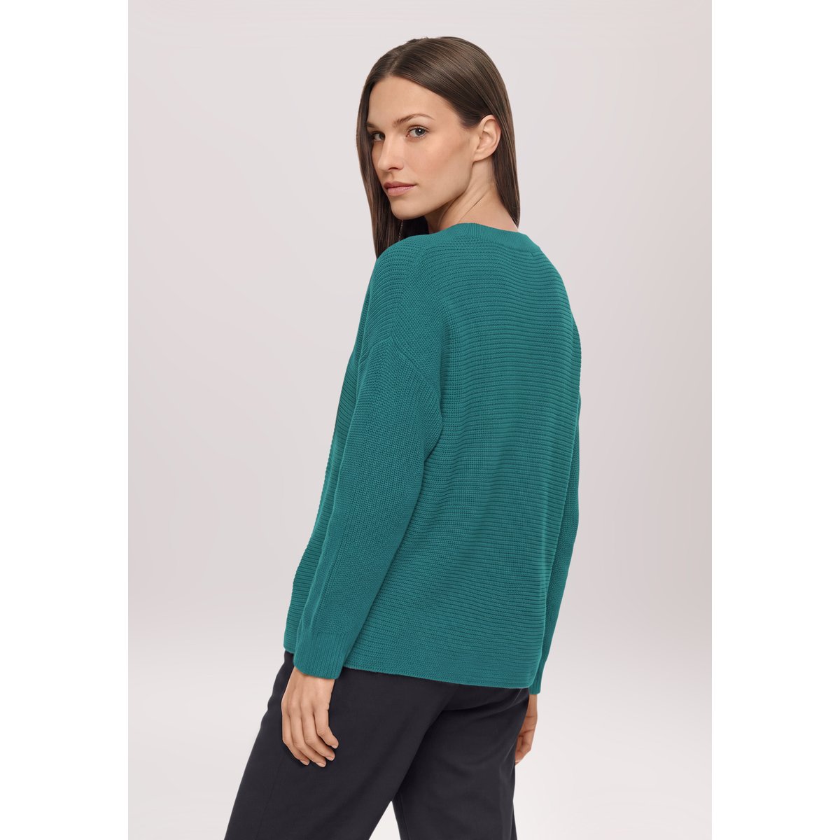 Pull-over en maille à poches plaquées atlantic deep, BETTY BARCLAY