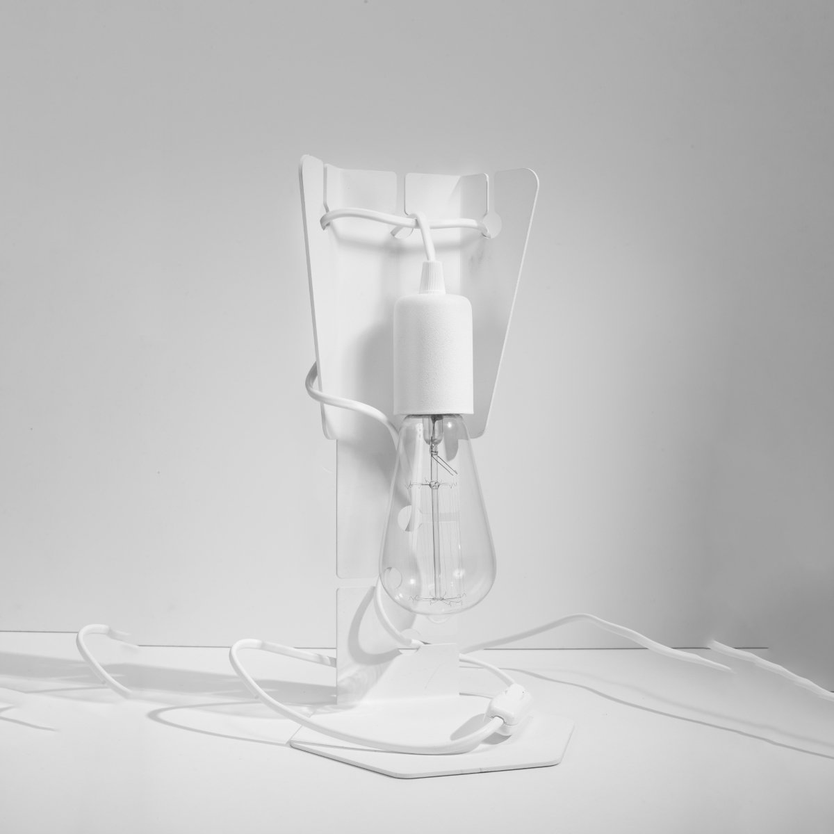 Lampe à poser Acier Blanc E27 1 Arby blanc, EDEN