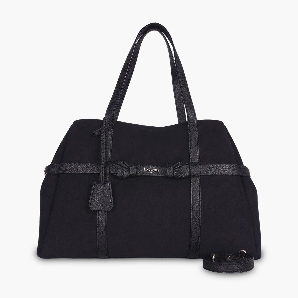 Grand sac shopper Taja noir,doré, LOLLIPOPS