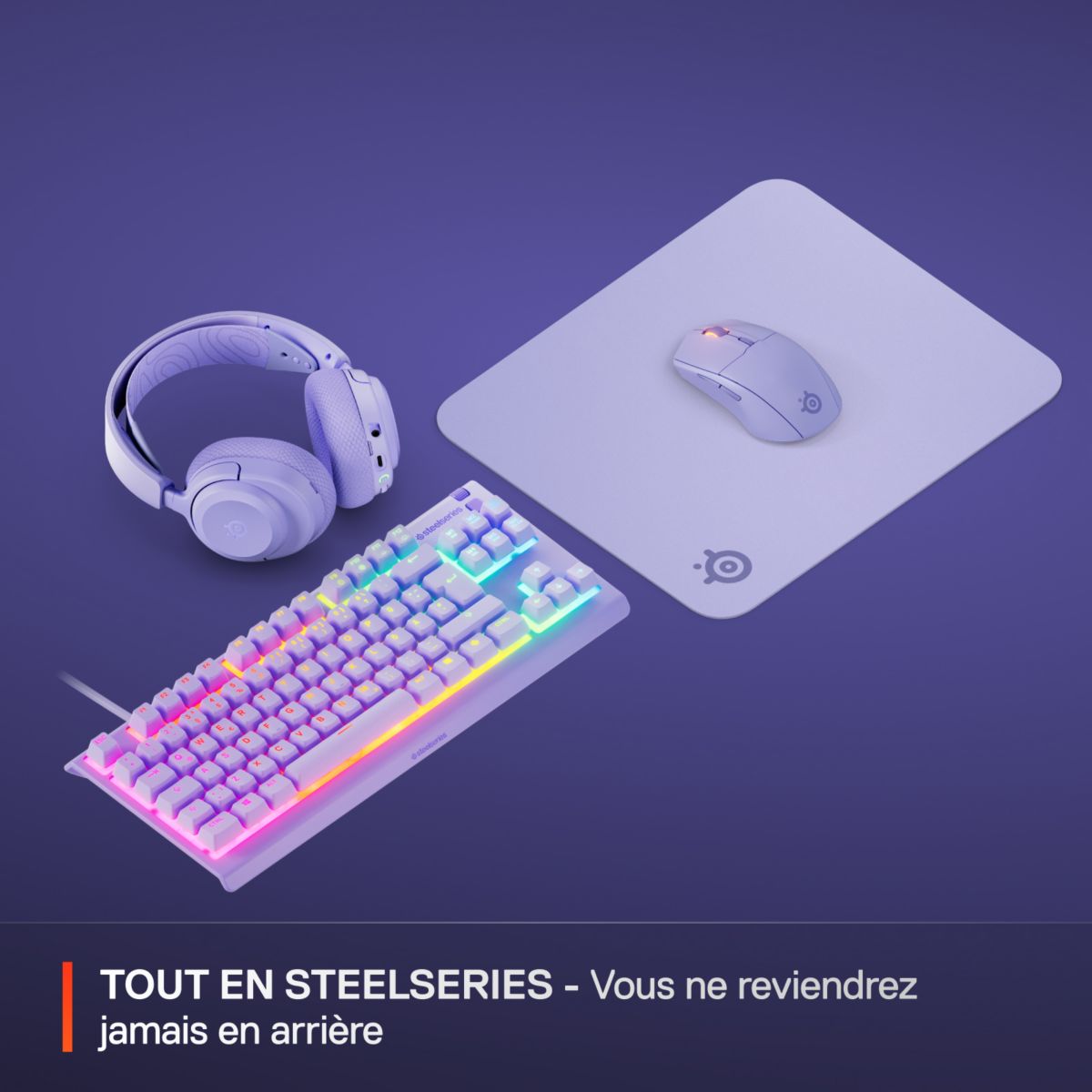 Tapis de souris QcK M Lavande couleur unique, STEELSERIES