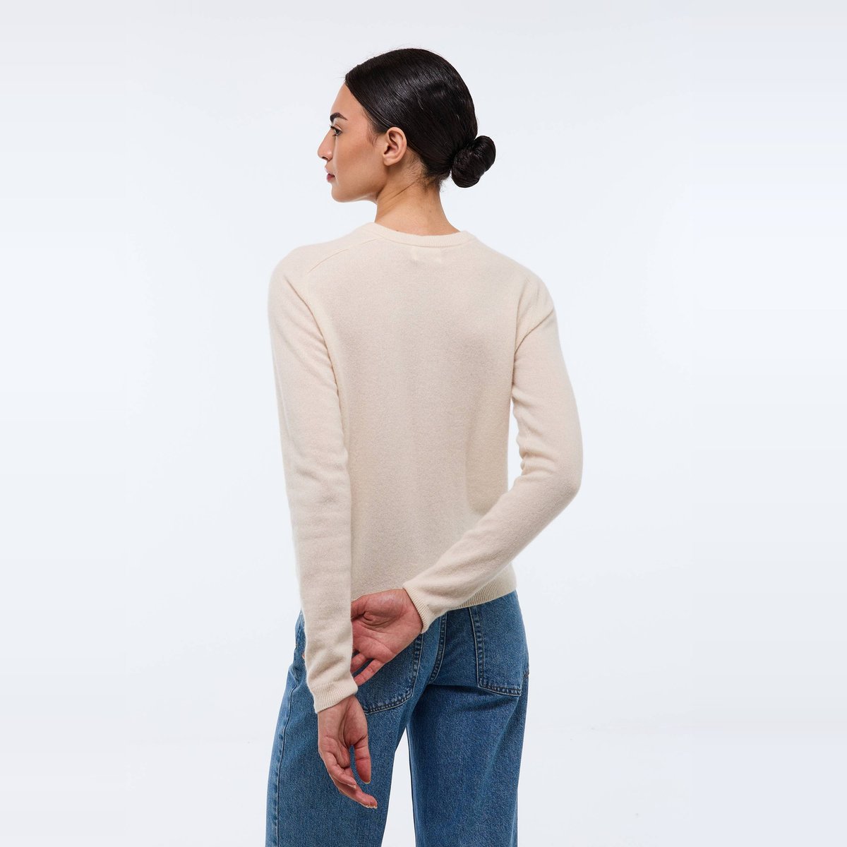 Cardigan col rond en cachemire enduit, MONOPRIX