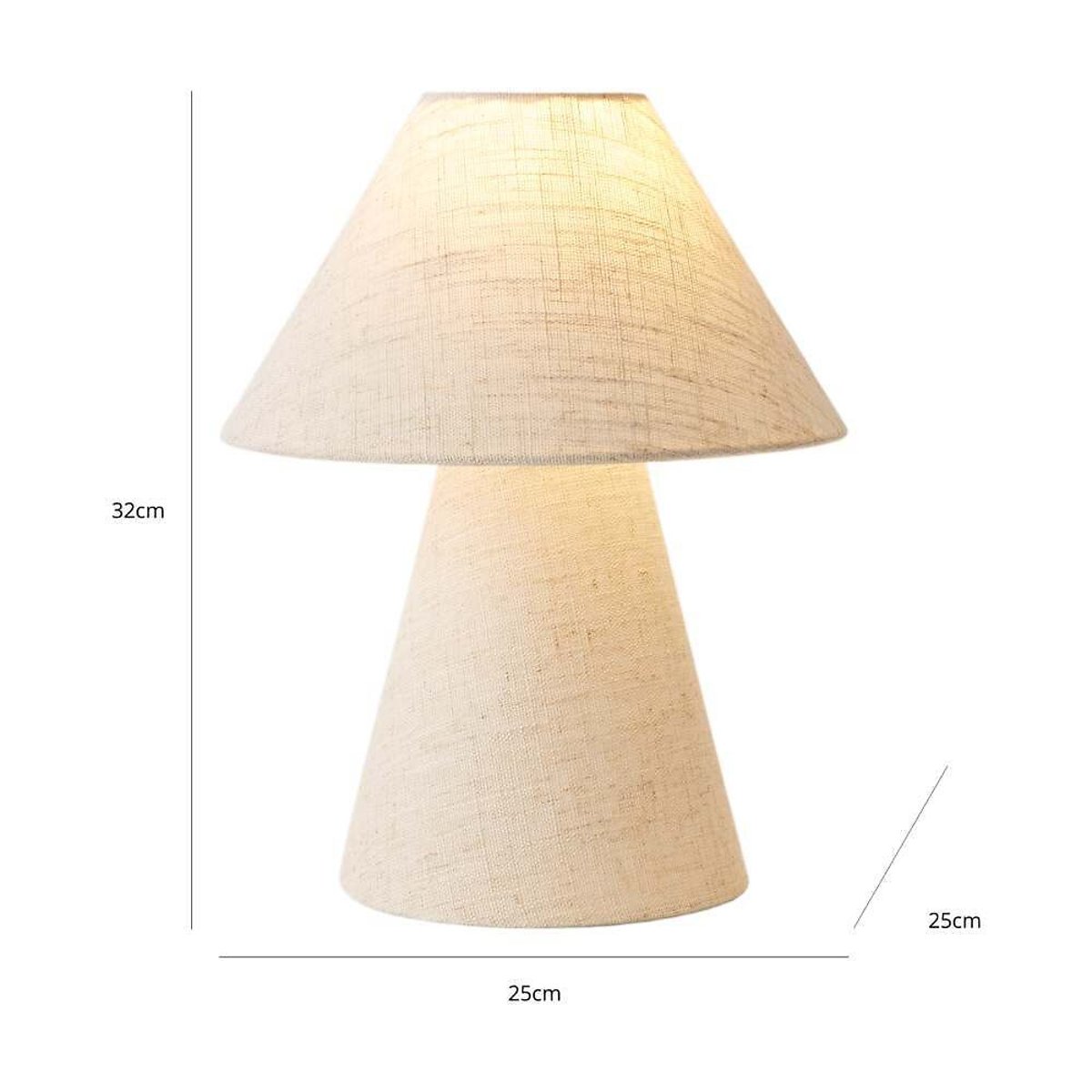 Ginny Tapered Linen Table Lamp natural, SO'HOME