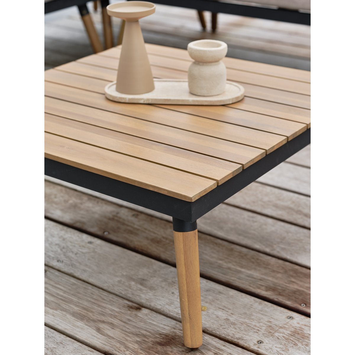 Salon de jardin d'angle 5 places CAMINO marron, REMARQUABLE