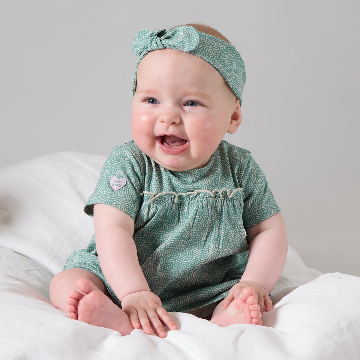 Combirobe bandeau nine naissance vert, SUCRE D'ORGE