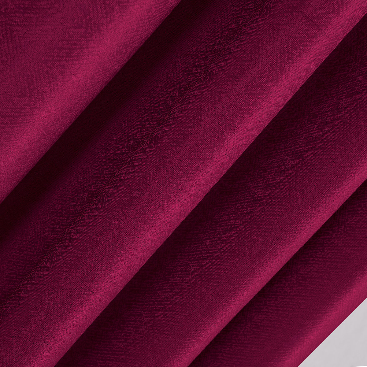 Rideau uni tissé avec motifs en relief bordeaux, HOME MAISON