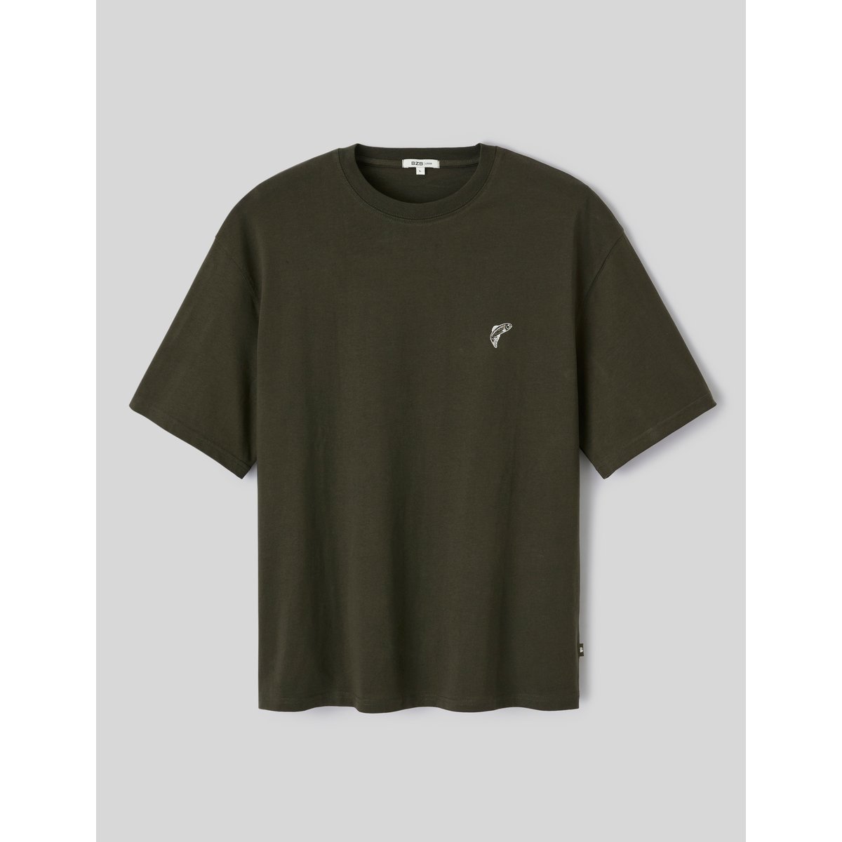 T-shirt imprimé devant / dos kaki, BZB