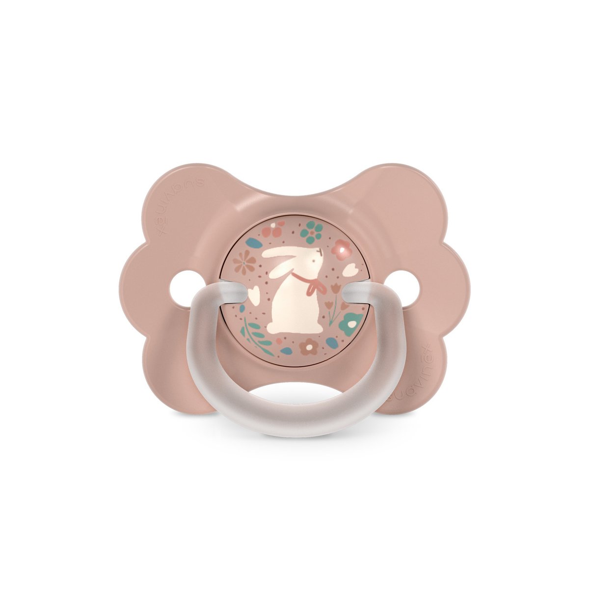 Sucette silicone Butterfly SX Pro 6/18M WONDERLAND lapin rose, SUAVINEX