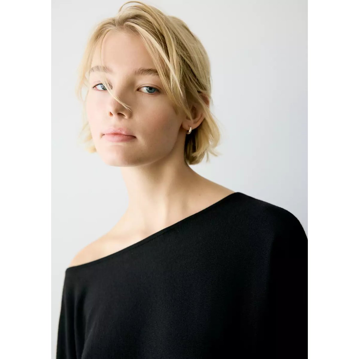 Robe courte maille noir, MANGO TEEN