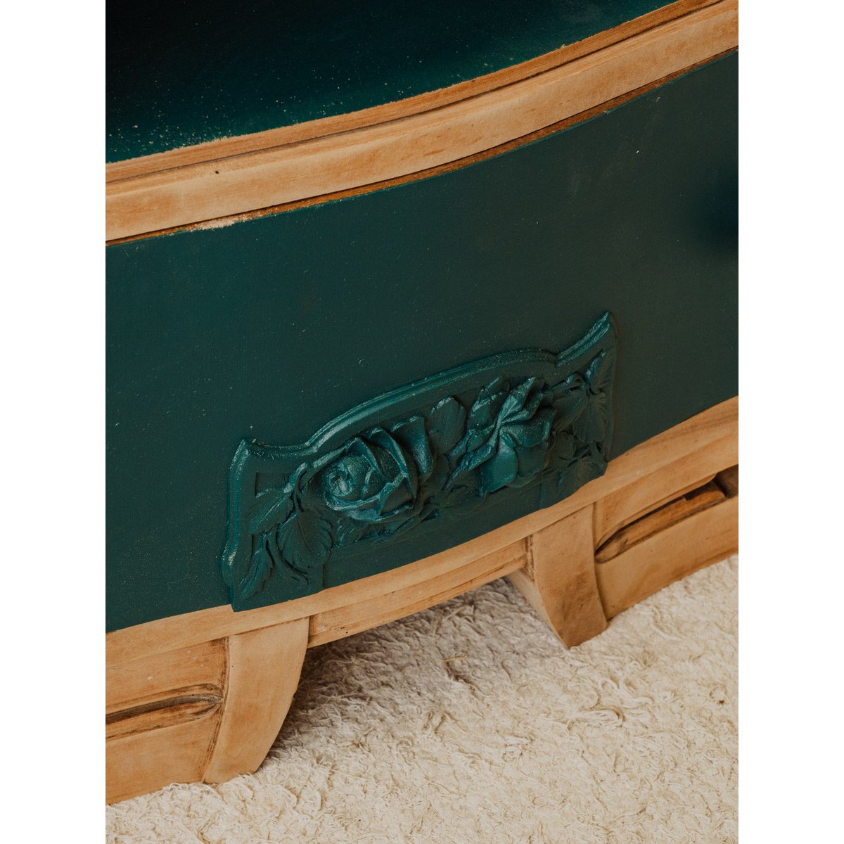 Petit buffet en bois et marbre Gilbert N°1879 - Bon état bois clair, DEBONGOUT