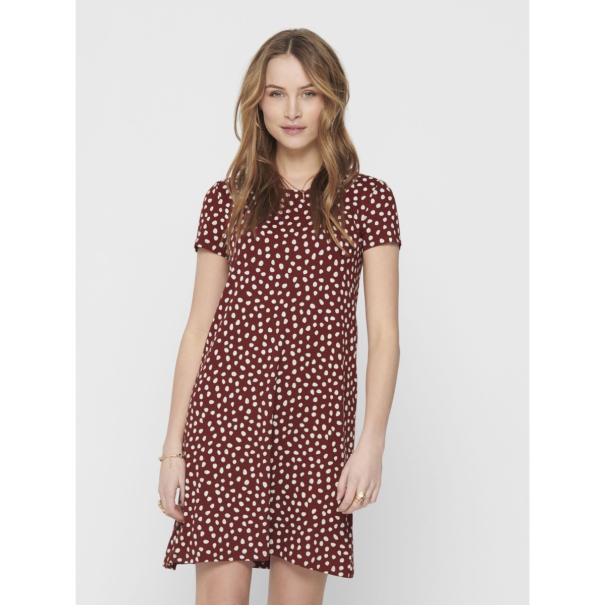 Robe courte, croisé au dos henna, ONLY