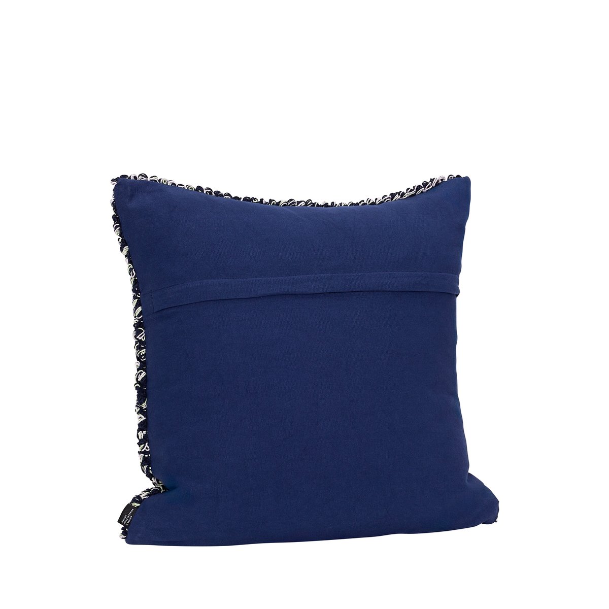 Coussin en coton BLEND bleu foncé, HUBSCH